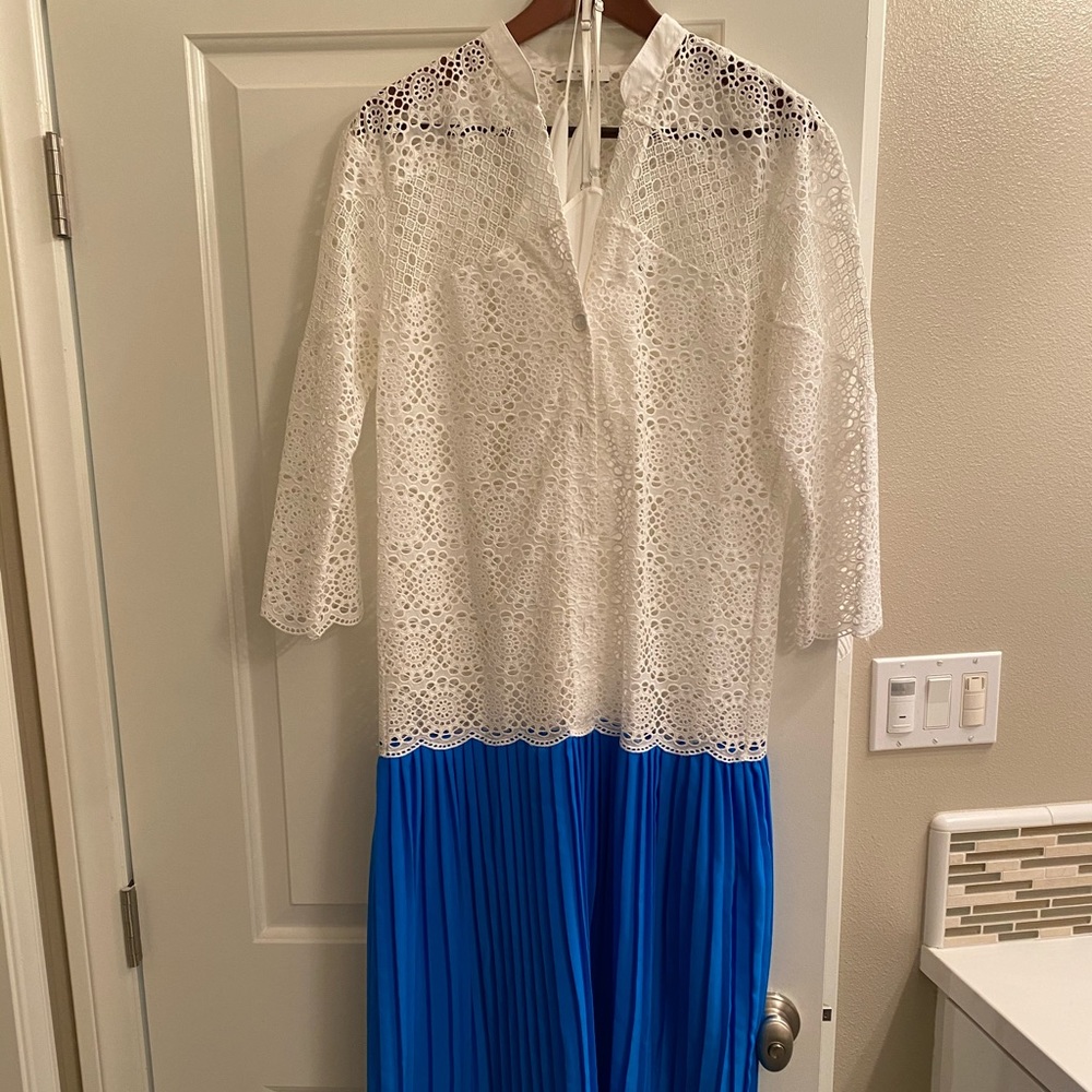 Sandro lace pleated dress